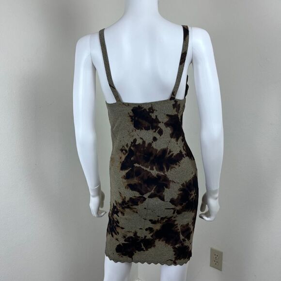 Miss Love Size M Green Tie Dye Pullover Scallop Party Bodycon Mini Dress FLAWED - Picture 7 of 14